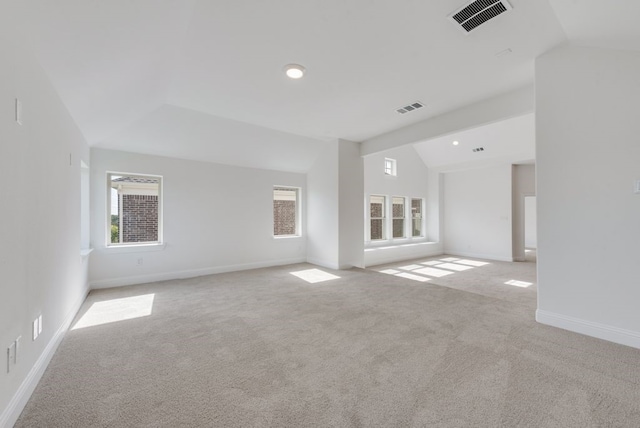 interior space featuring vaulted ceiling