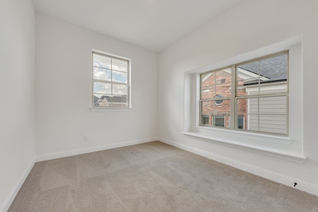 carpeted spare room with a wealth of natural light