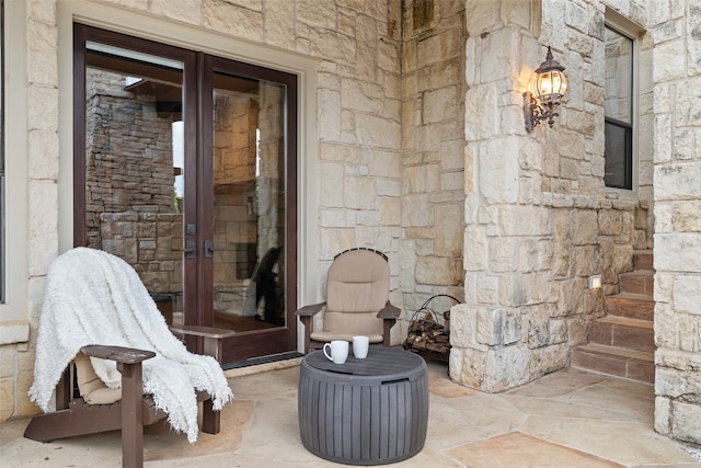 interior space featuring french doors