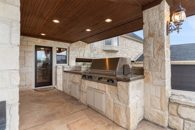 view of patio / terrace with area for grilling