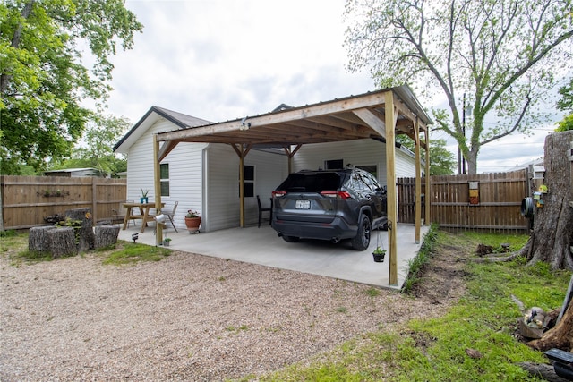 view of vehicle parking