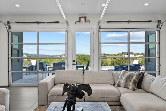 living room with a healthy amount of sunlight