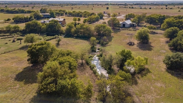 bird's eye view with a rural view