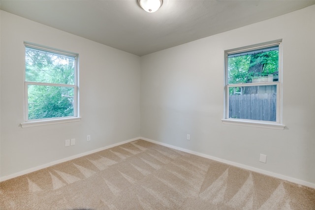 unfurnished room with carpet