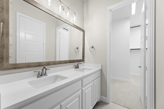 bathroom with vanity