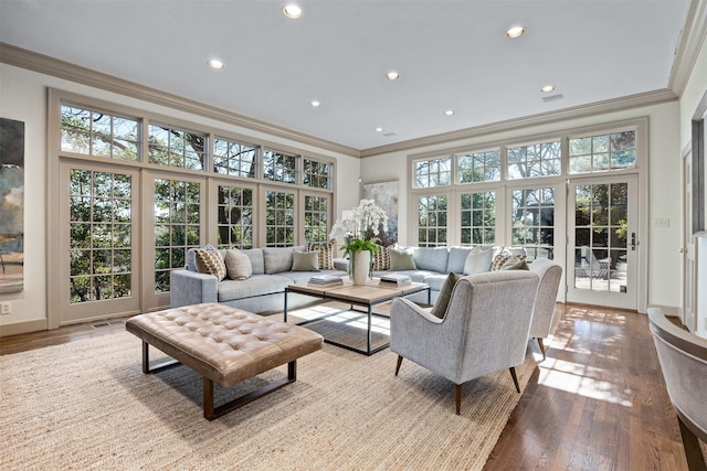 view of sunroom