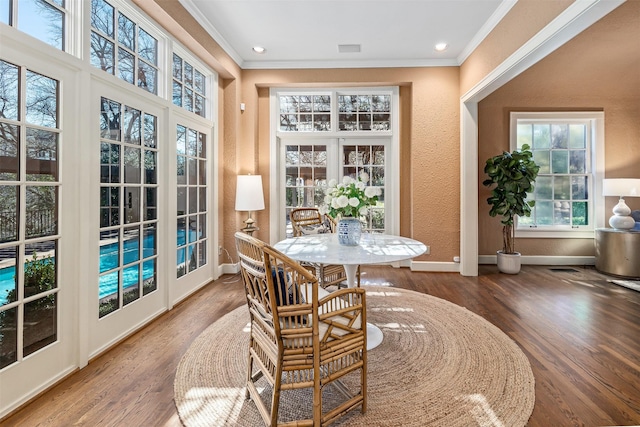 view of sunroom