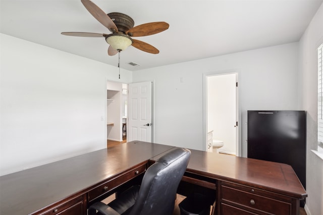 office with ceiling fan