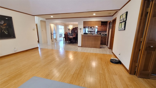 interior space featuring light wood-type flooring