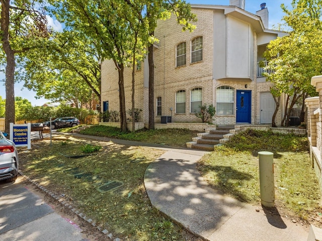 view of property with central air condition unit