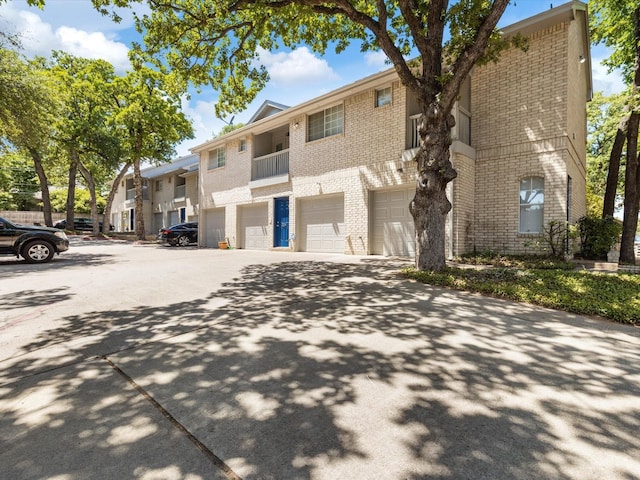 view of property featuring a garage