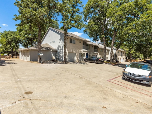 exterior space featuring a garage