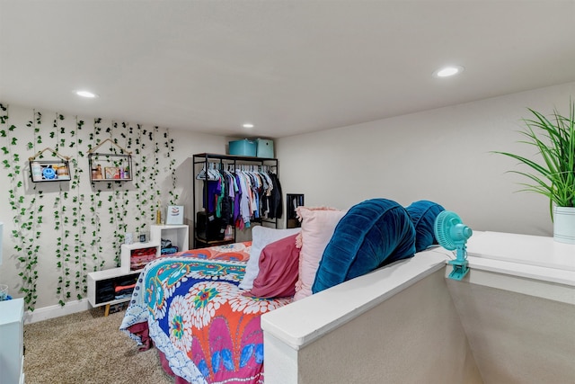 view of carpeted bedroom