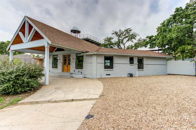 view of ranch-style home