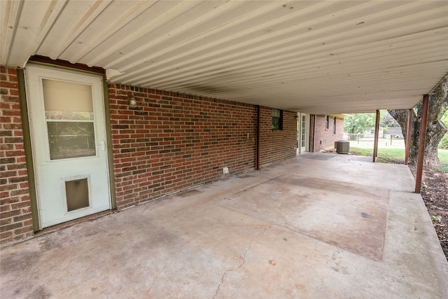 view of patio / terrace featuring central AC unit