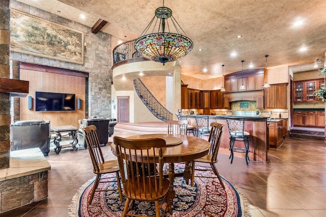 dining room featuring tile flooring