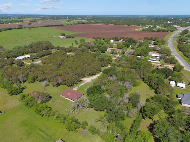 aerial view featuring a rural view