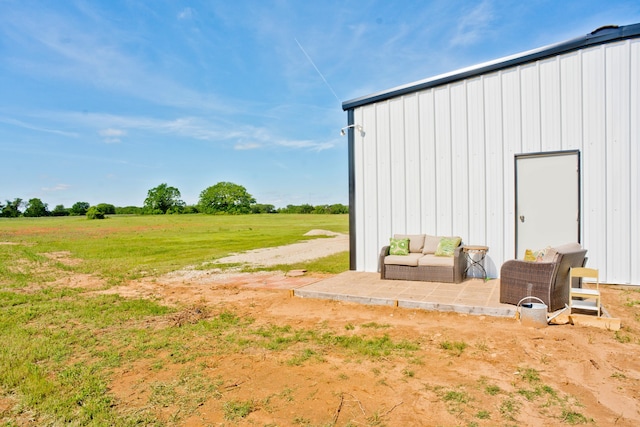 view of shed / structure featuring an outdoor living space