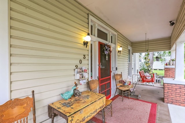 view of patio / terrace featuring covered porch