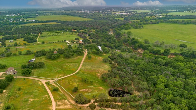 aerial view featuring a rural view