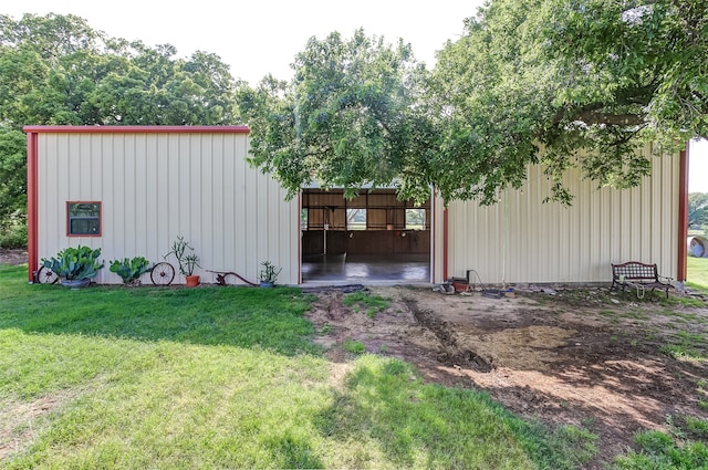 exterior space with an outdoor structure