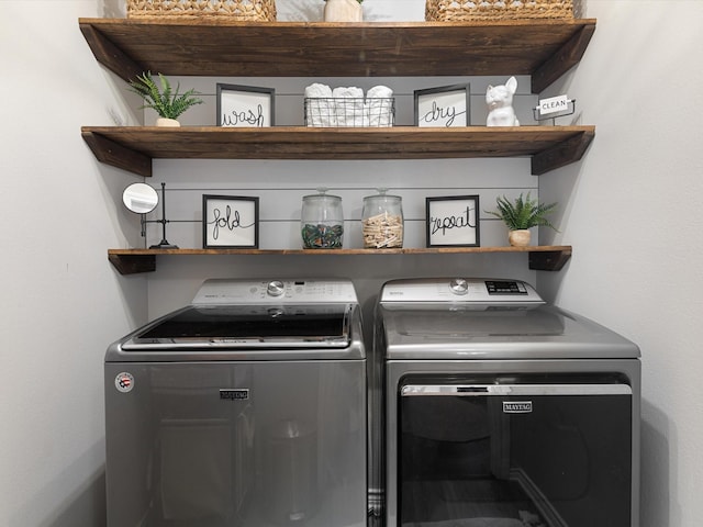 laundry area with washer and clothes dryer