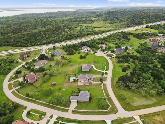 drone / aerial view with a residential view