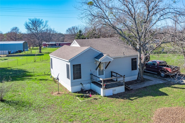 exterior space with a lawn