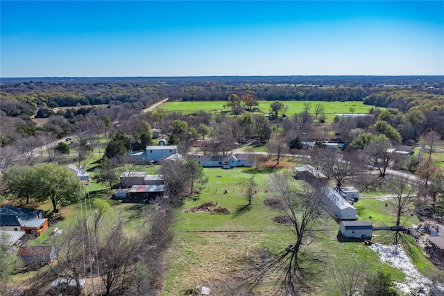 drone / aerial view with a rural view