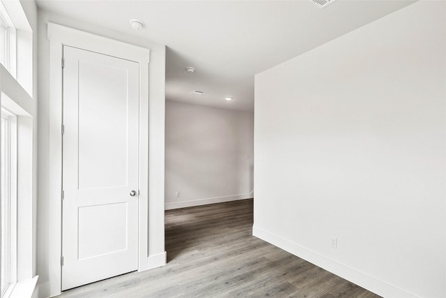 hallway featuring light wood-type flooring