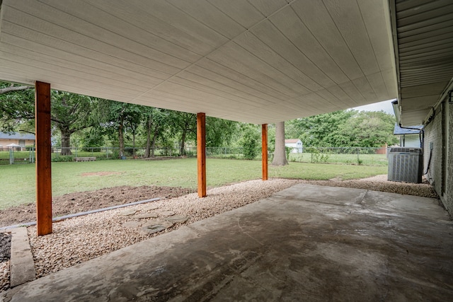 view of terrace featuring central AC unit