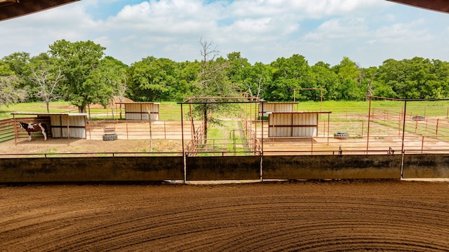 view of dock area