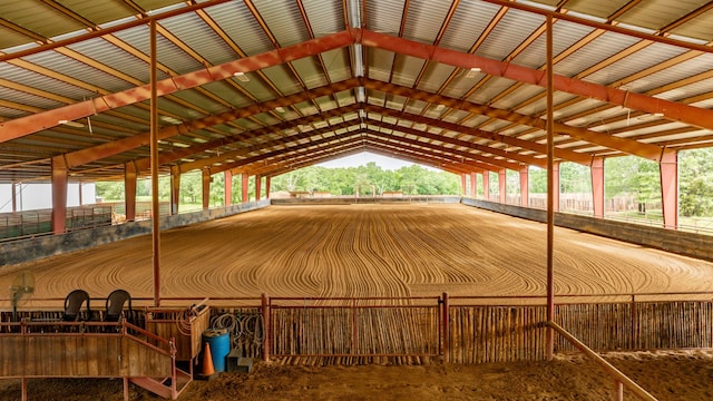 view of horse barn