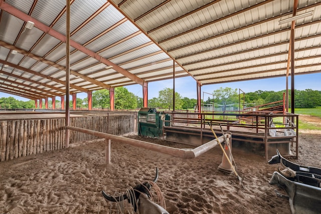 view of horse barn