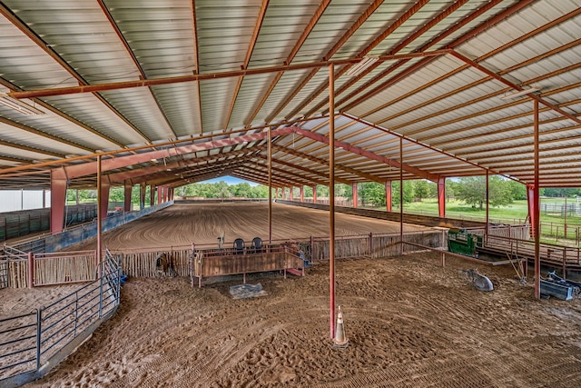 view of horse barn