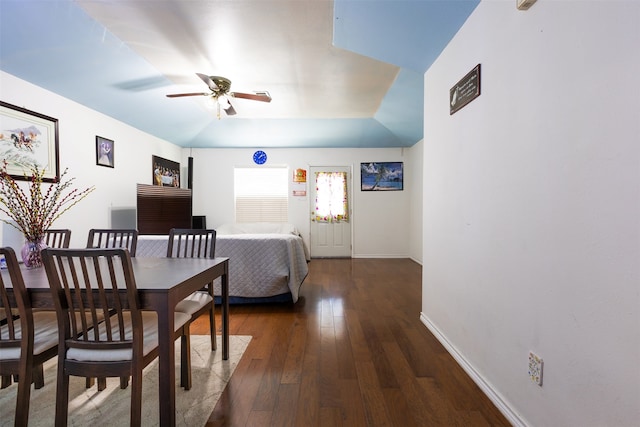 bedroom featuring dark hardwood / wood-style flooring