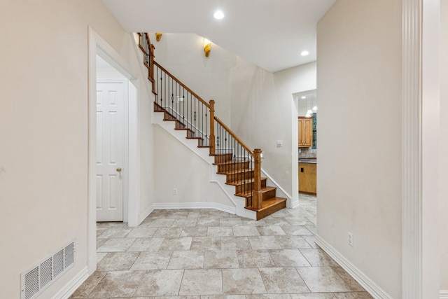 view of tiled foyer entrance