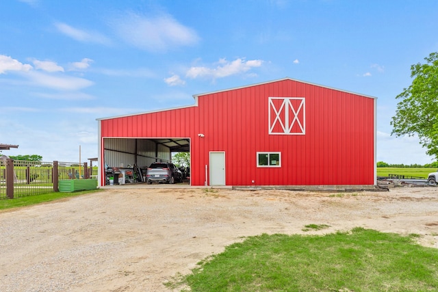 view of outdoor structure featuring a carport