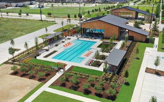 pool featuring a residential view