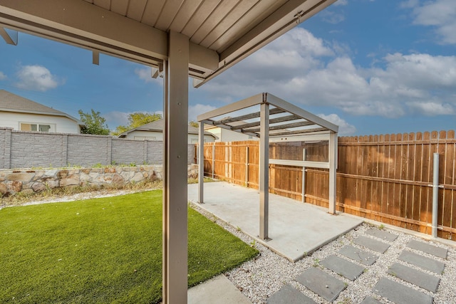 view of patio with a pergola