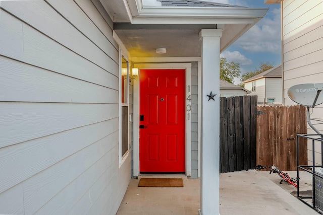 view of entrance to property