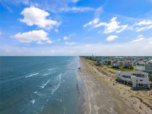 exterior space featuring a view of the beach