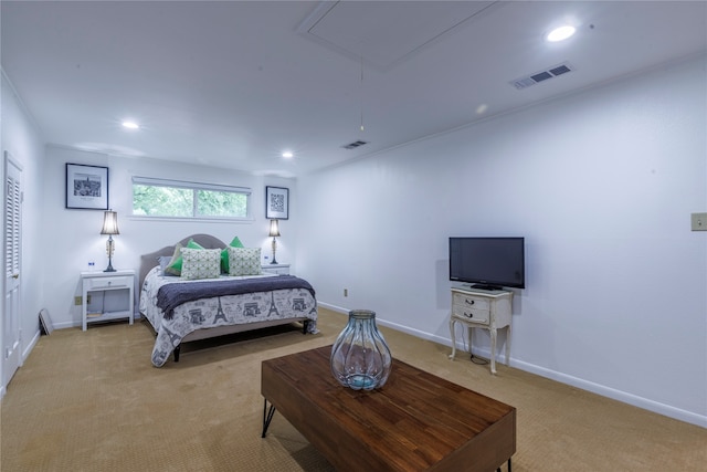 view of carpeted bedroom