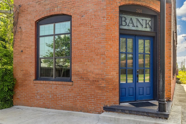 entrance to property with french doors