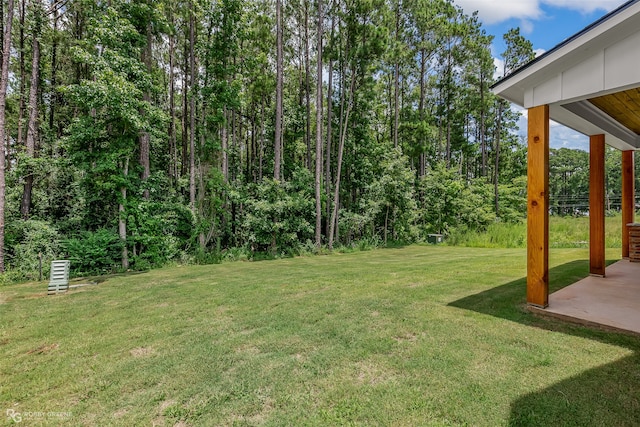 view of yard featuring a patio