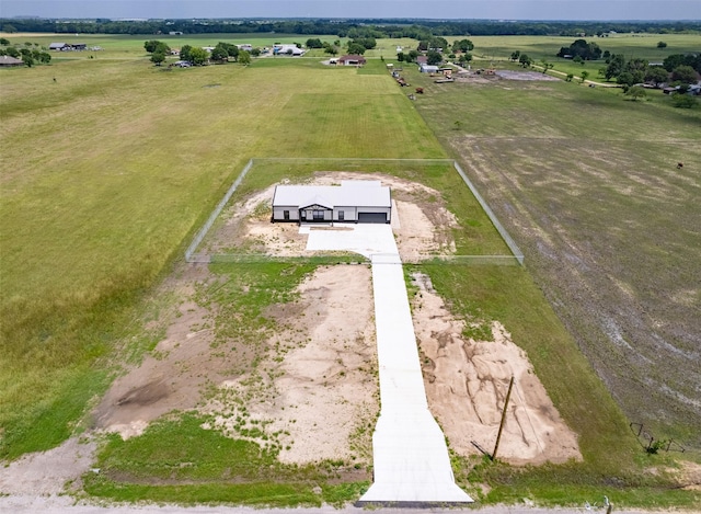 aerial view featuring a rural view