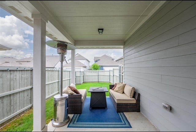 view of patio / terrace featuring outdoor lounge area