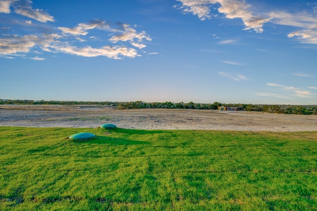 view of yard with a rural view