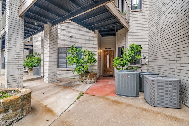 view of patio / terrace featuring central AC