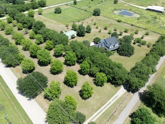 bird's eye view featuring a rural view